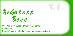 nikolett bese business card